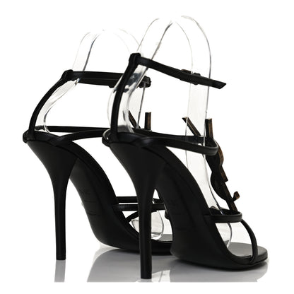 Saint Laurent Calfskin Cassandra 110 Sandals 35.5 Black 4 of 9