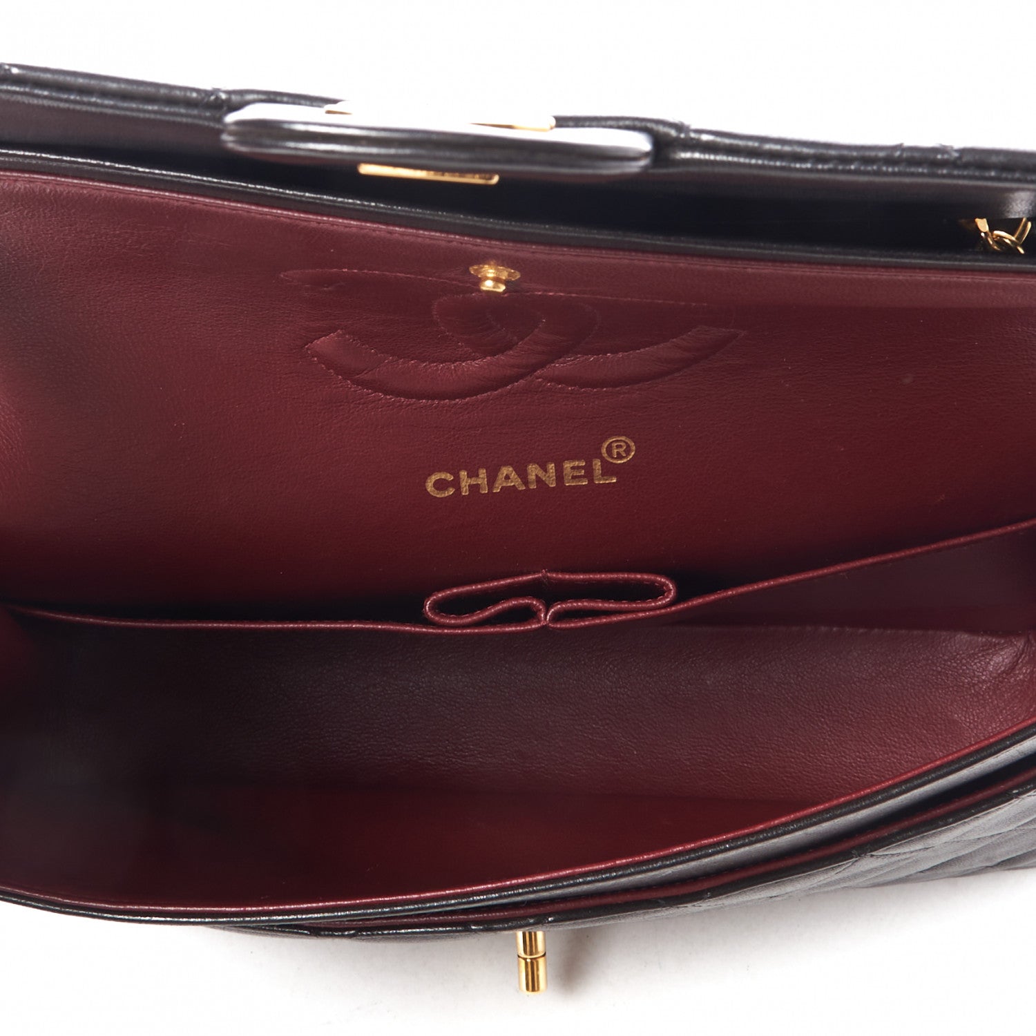 Chanel Lambskin Quilted Medium Double Flap Black 6 of 9