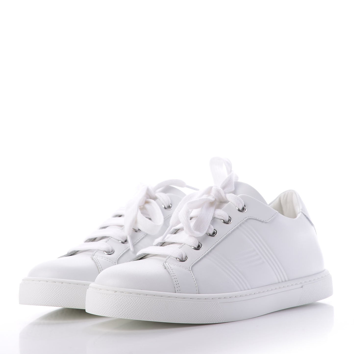 Calfskin Womens Avantage Sneakers 37.5 White