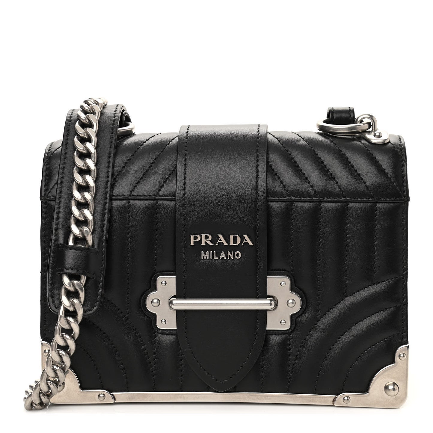 City Calfskin Saffiano Cahier Bag Black