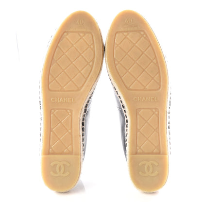Chanel Lambskin CC Espadrilles 40 Black 5 of 10