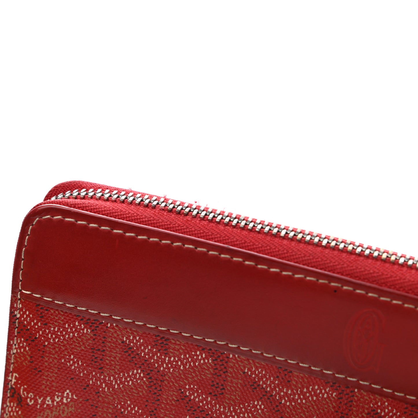 Goyardine Matignon Zip Around GM Wallet Red