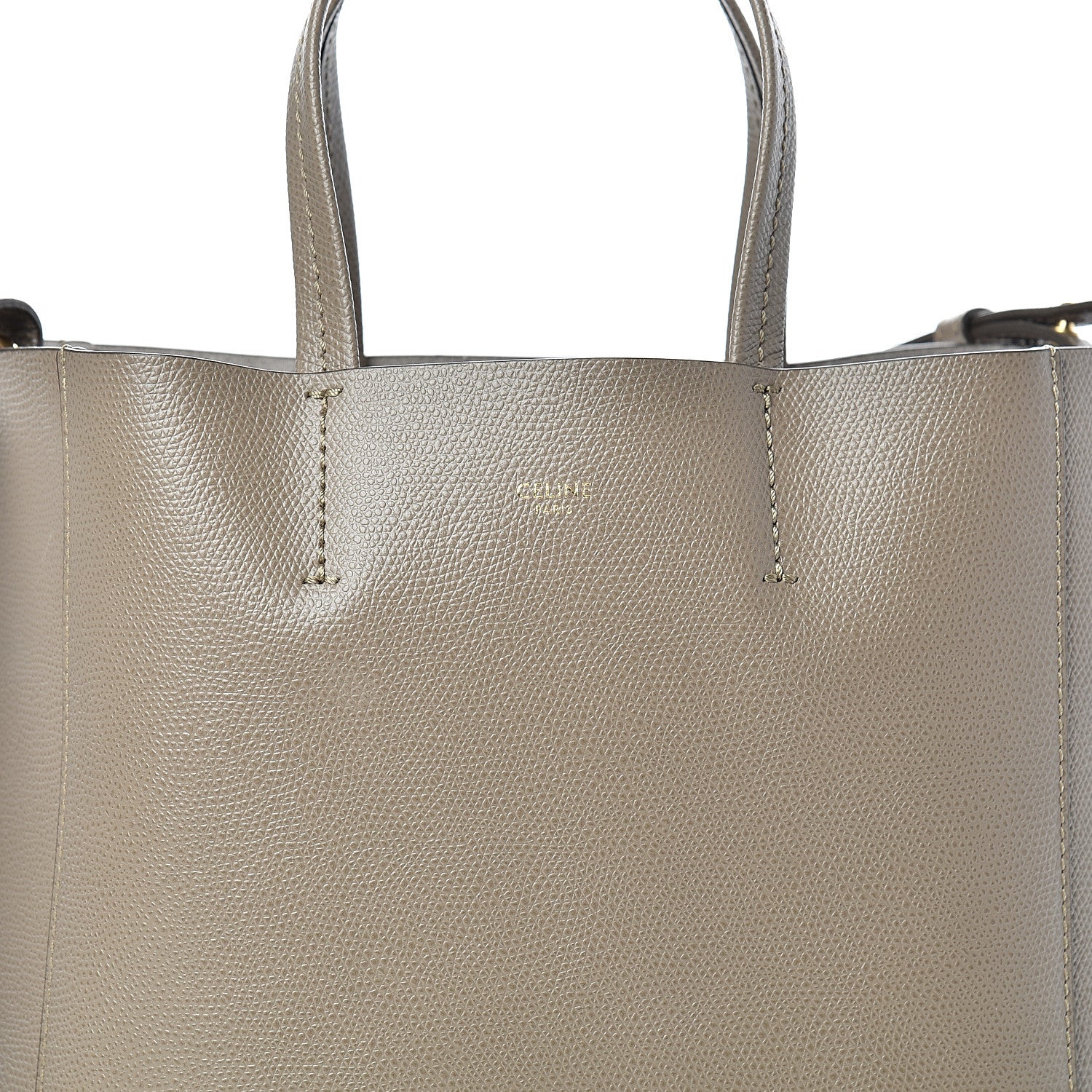 Celine Grained Calfskin Small Vertical Cabas Beige 7 of 9