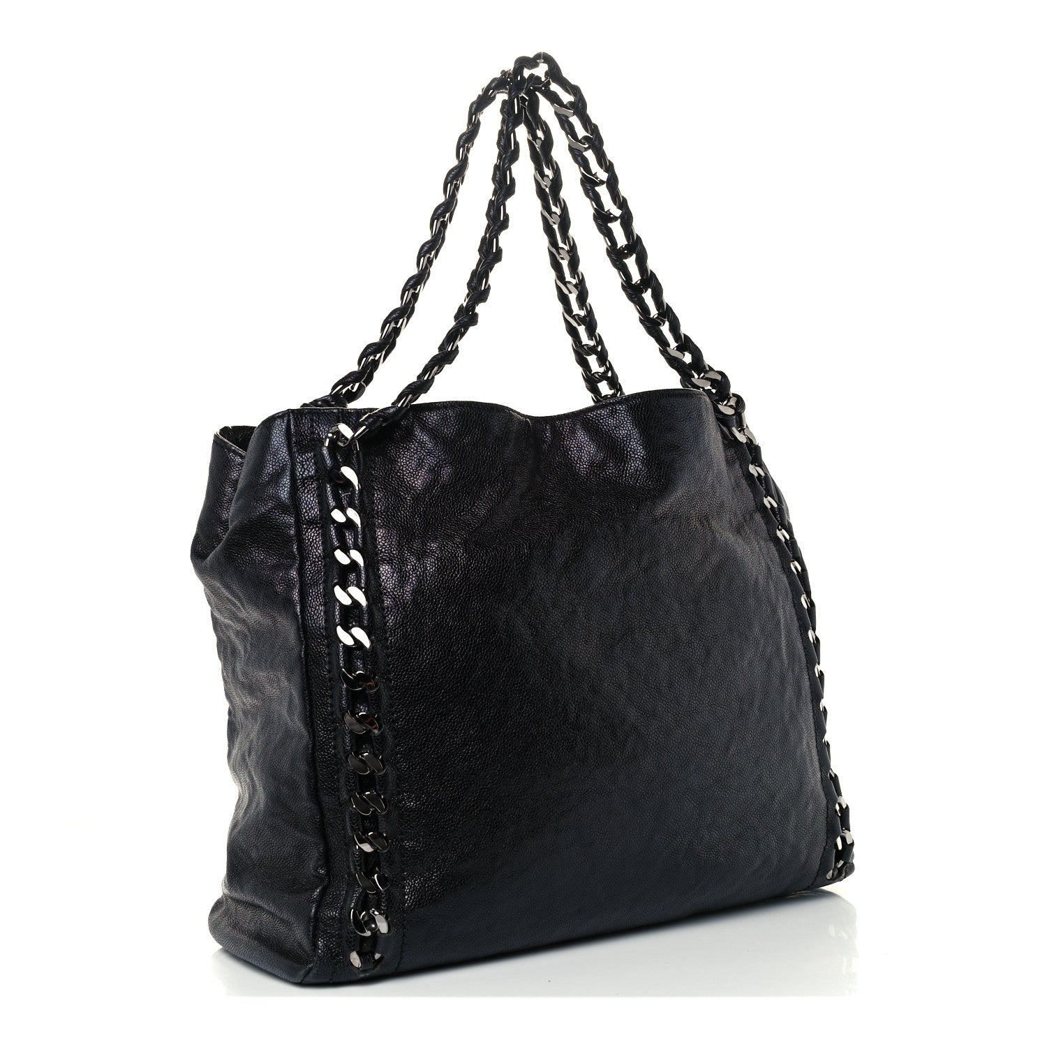 Chanel Glazed Caviar Modern Chain Tote Black 3 of 10