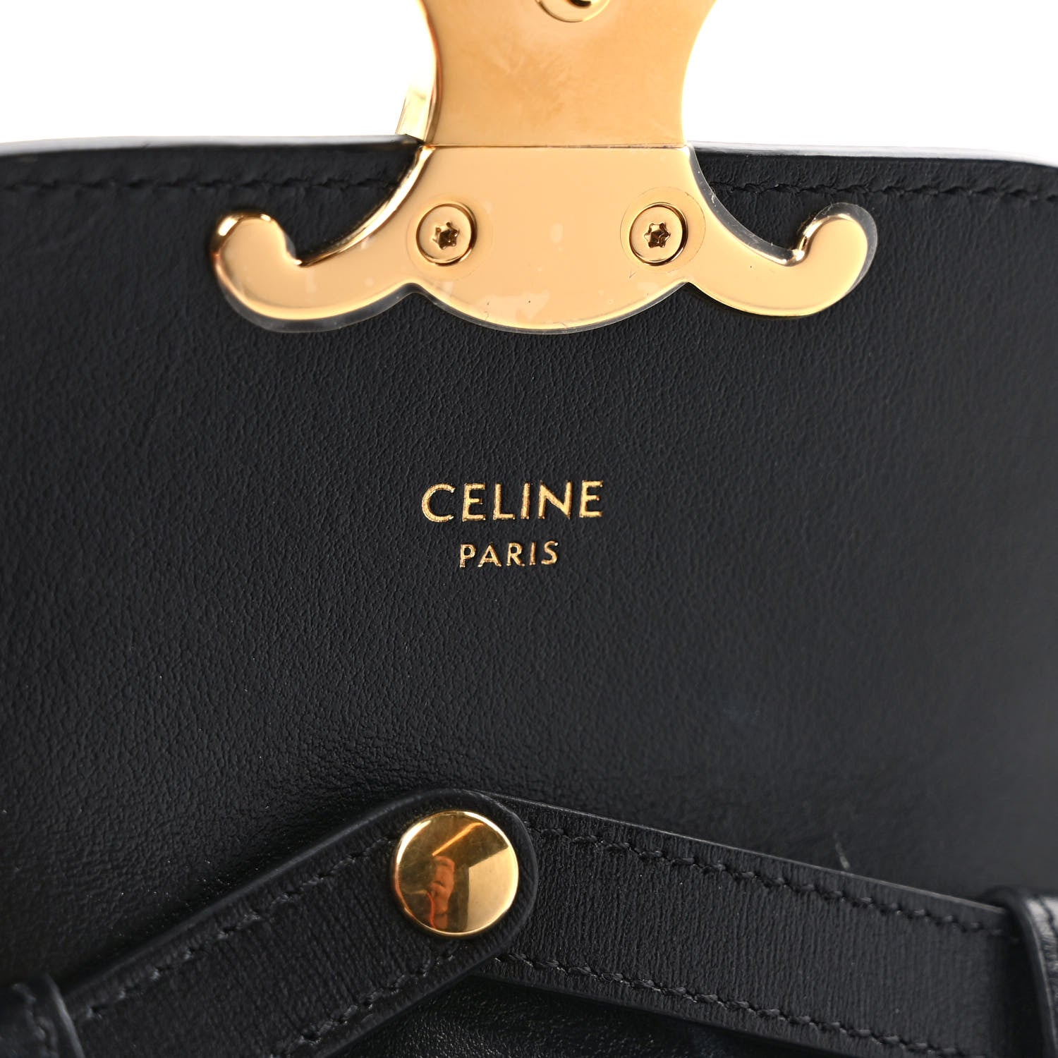Celine Shiny Calfskin Mini Triomphe Black 6 of 10