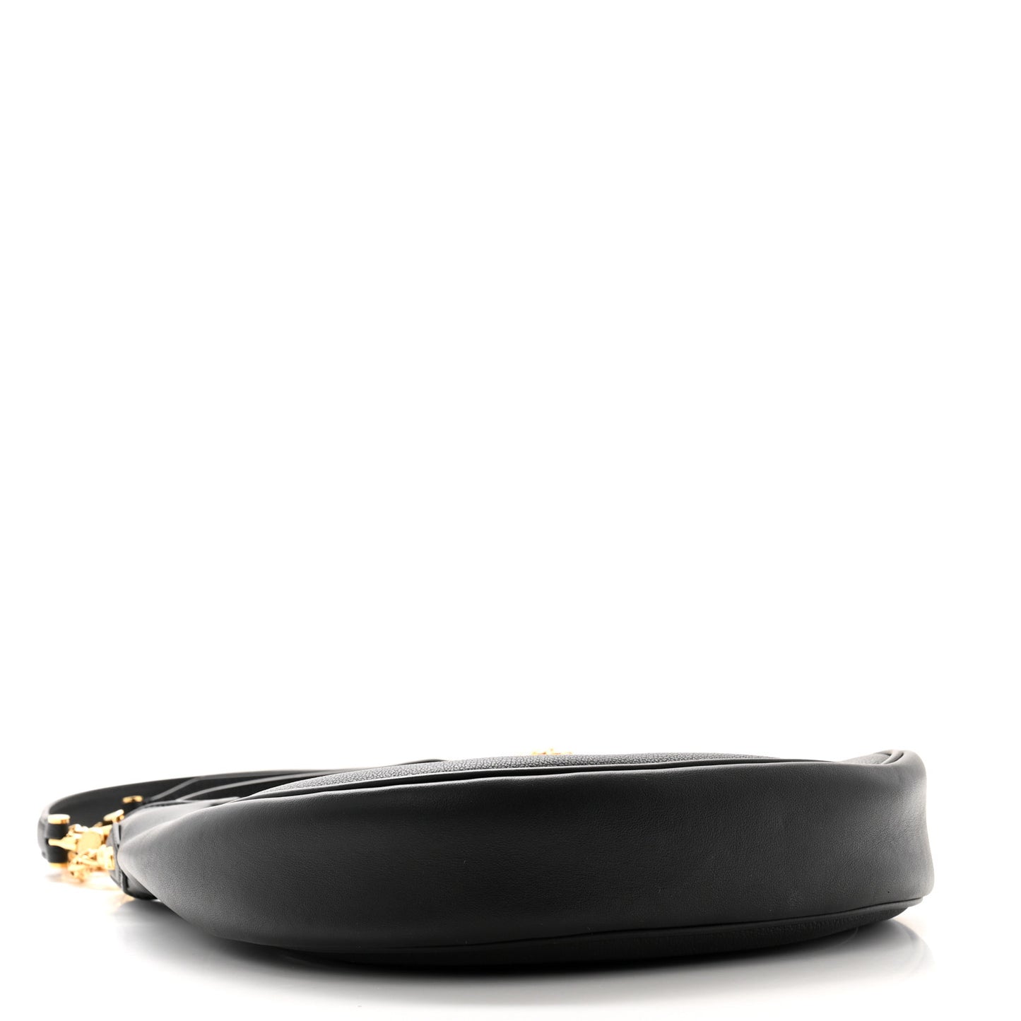 Urban Grain Smooth Calfskin Serpenti Ellipse Shoulder Bag Black