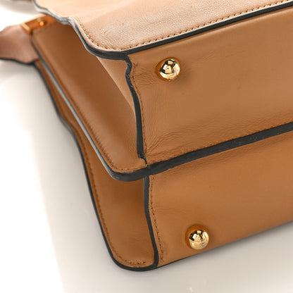 Fendi Vitello Seta Shiny Nappa Medium Peekaboo I SEE U Satchel Miele Scuro Light Rose 7 of 10