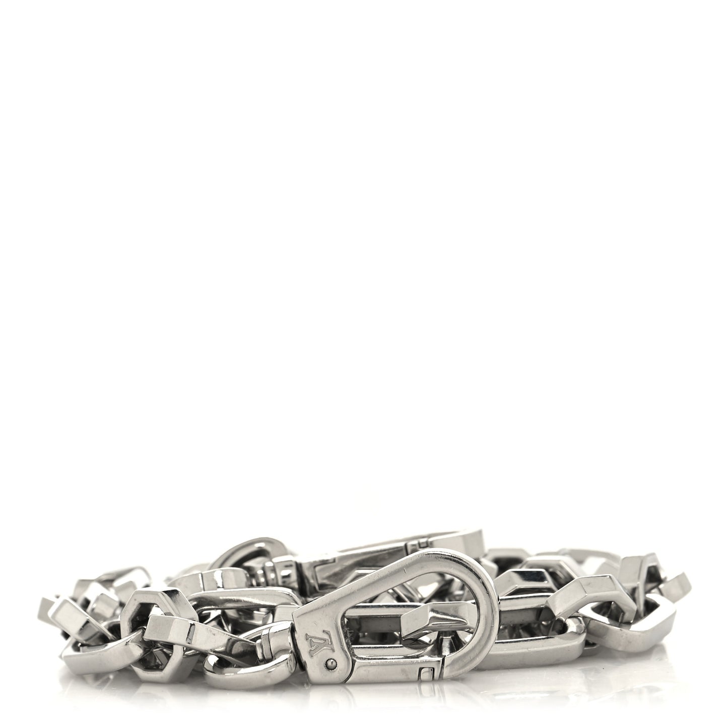 Metal Dauphine Chain Long Shoulder Strap Silver