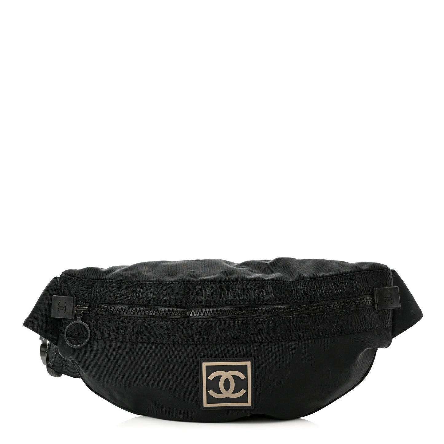 Nylon Sport Waist Bag Black