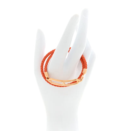Hermes Swift Roulis Double Tour Bracelet T2 Orange 2 of 5