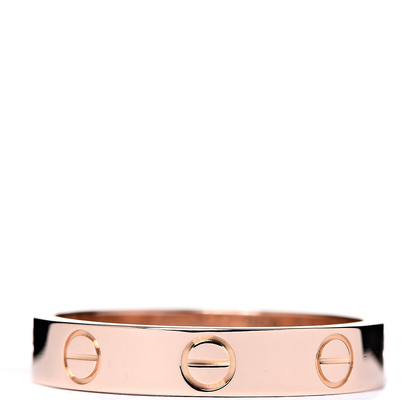 18K Pink Gold 3.5mm LOVE Wedding Band Ring 53 6.5