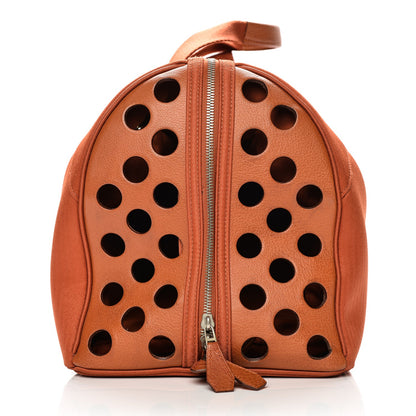 Hermes Buffle Toile Sac A Chien TouTou Brique Potiron 10 of 10