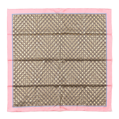Gucci Silk Twill GG Monogram Bee Scarf Roseate Sky Blue 1 of 3