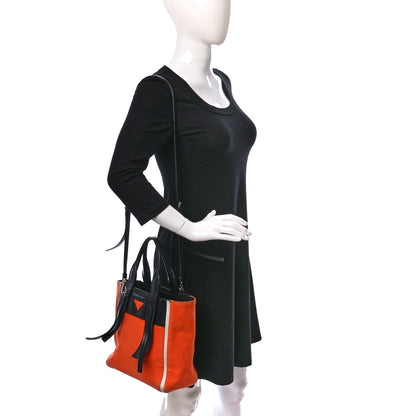 Prada Canapa Grace Lux Small Ouverture Top Handle Bag Papaya Black 2 of 18