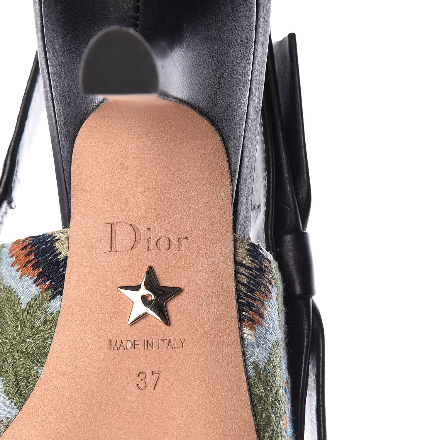 Christian Dior Embroidered Calfskin Beaded Sweet D Sling-Back Pumps 37 Deep Amaranth 7 of 8