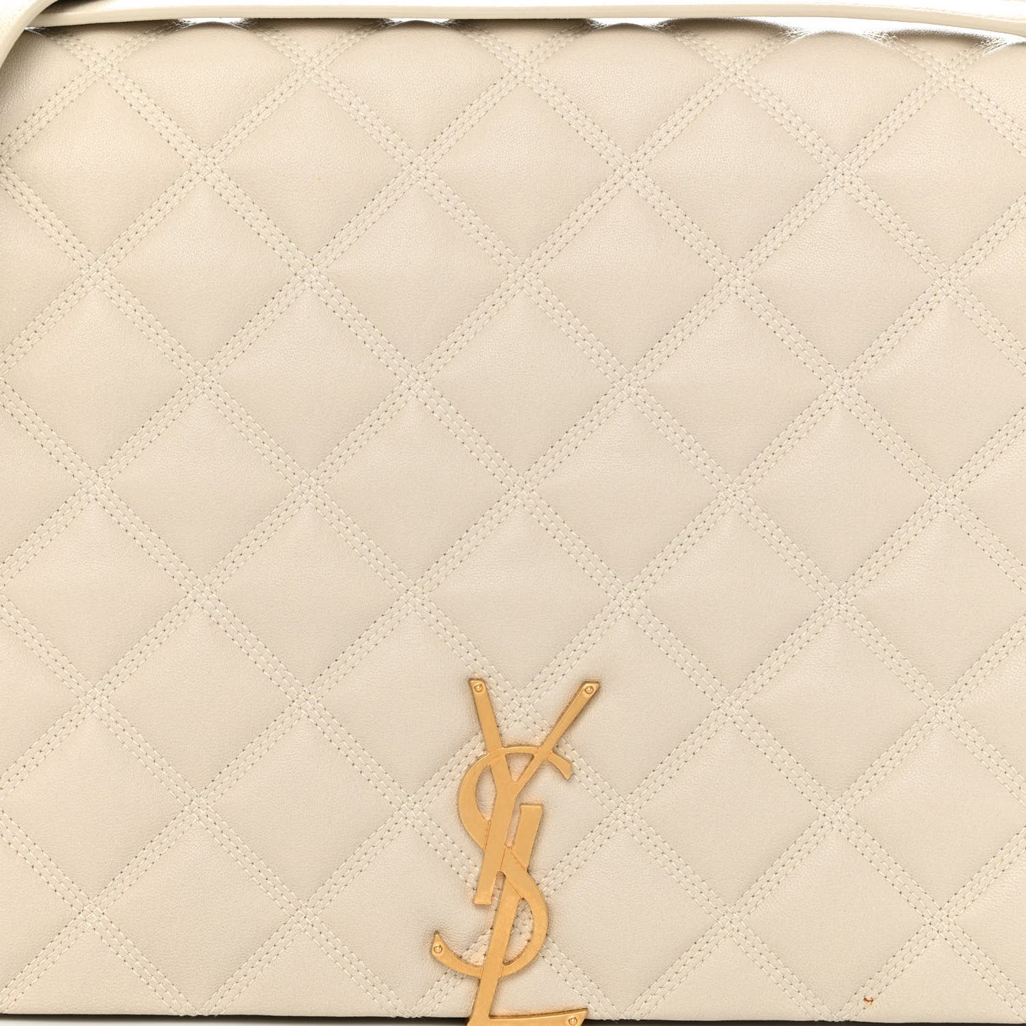 Lambskin Quilted Large Becky Chain Bag Crema Soft