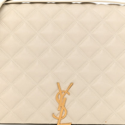 Saint Laurent Lambskin Quilted Large Becky Chain Bag Crema Soft 7 of 11