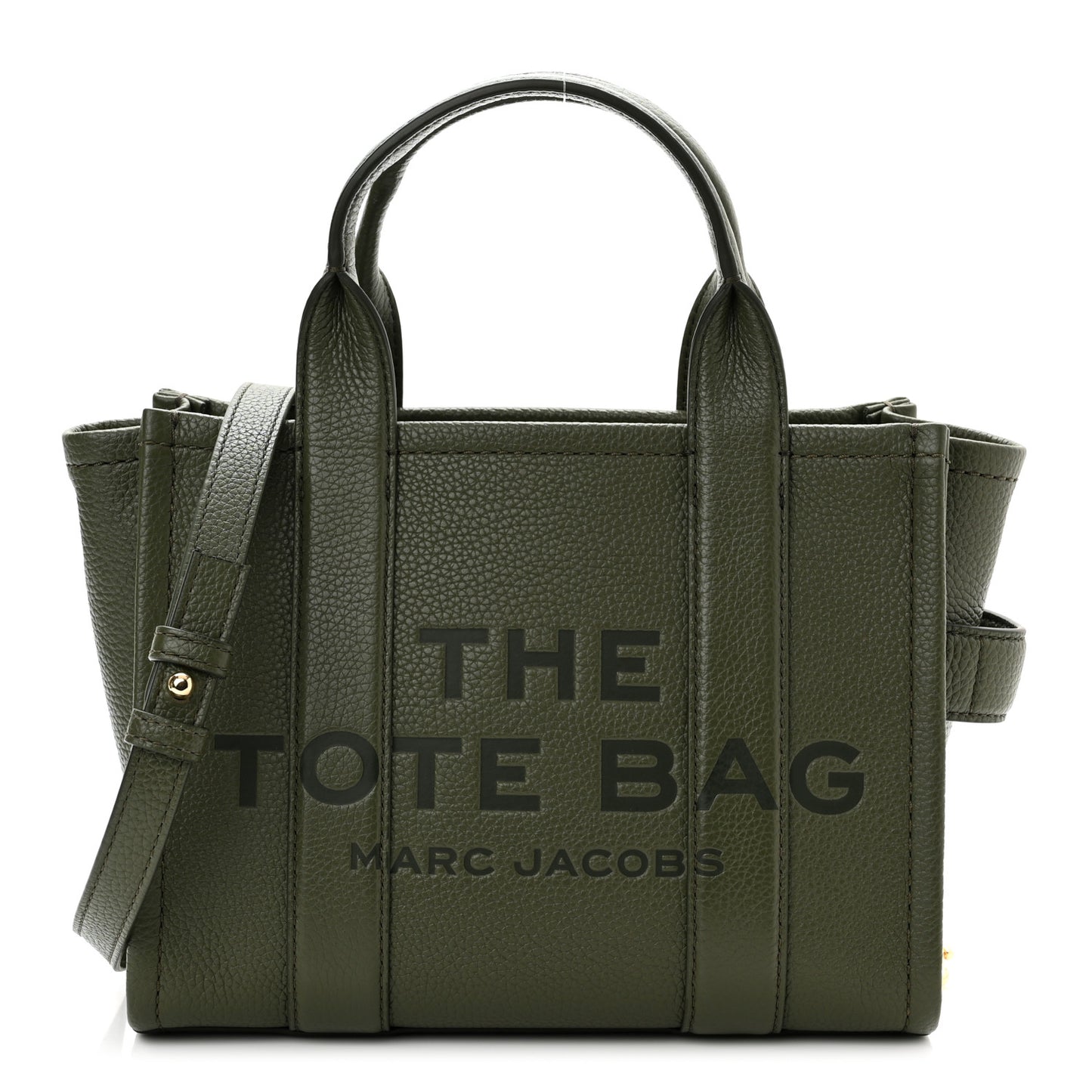 Grained Calfskin Small The Tote Bag Bronze Green