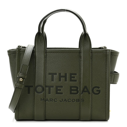 Marc Jacobs Grained Calfskin Small The Tote Bag Bronze Green 1 of 12
