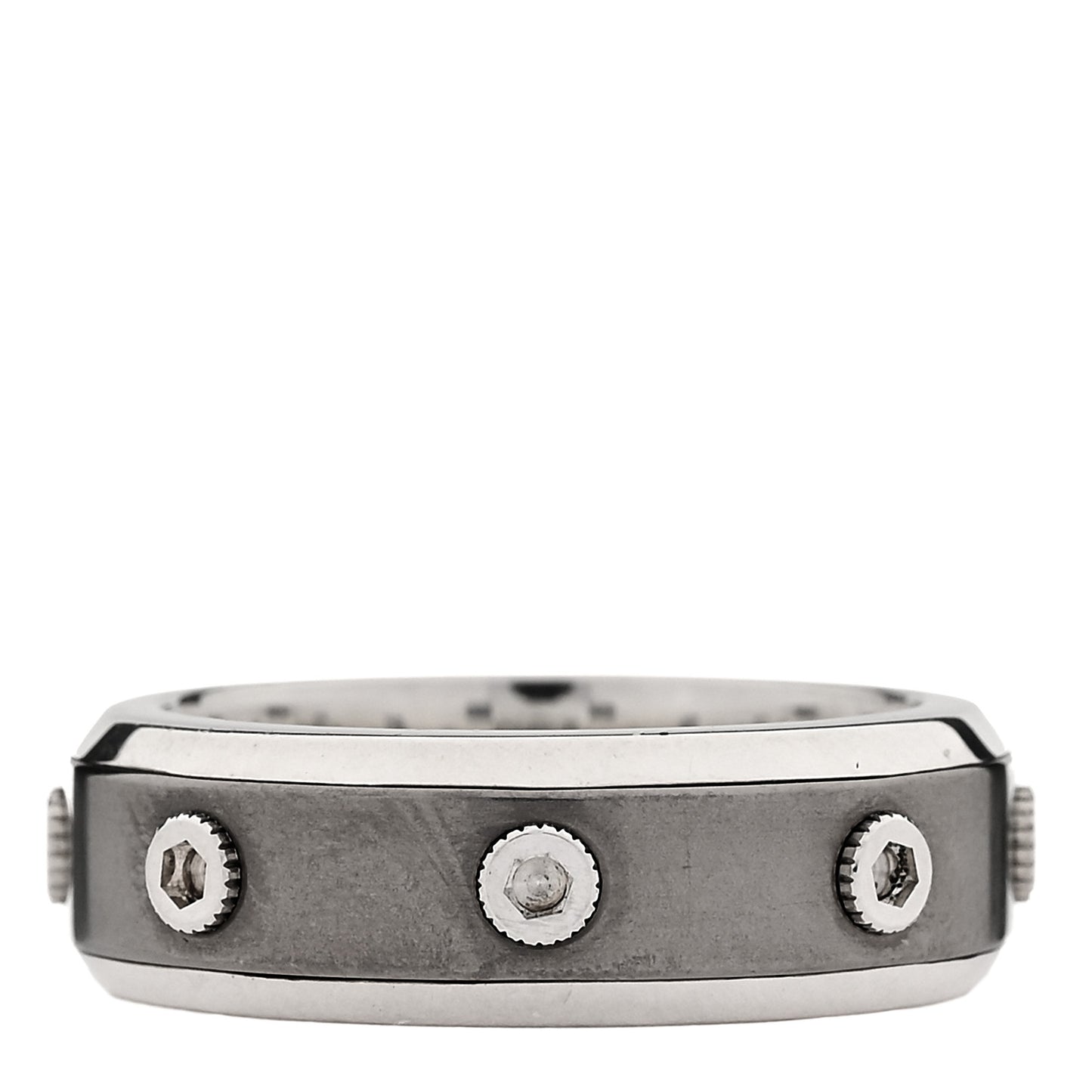 Sterling Silver Titanium Turbo Band Ring 62 10