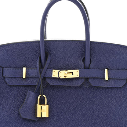 Hermes Togo Birkin 25 Bleu Encre 8 of 12