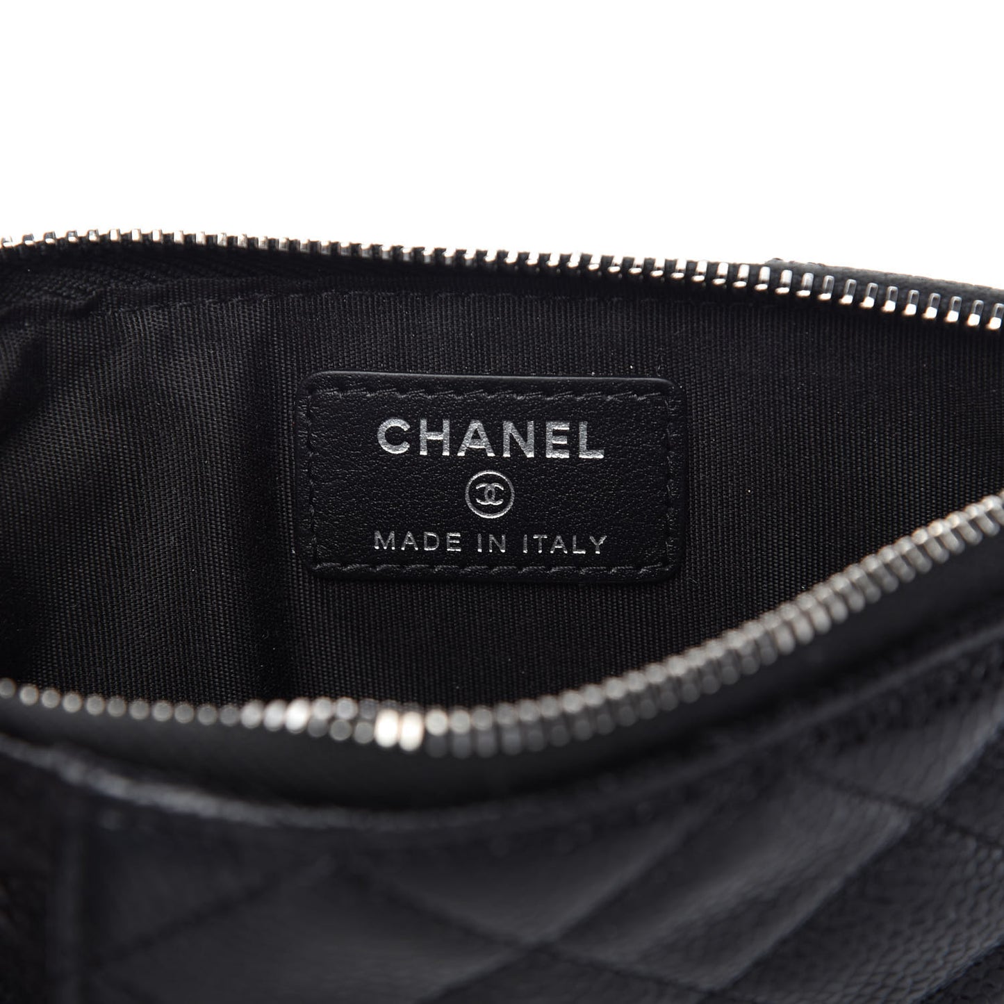 Caviar Quilted Classic Flat Wallet Pouch So Black