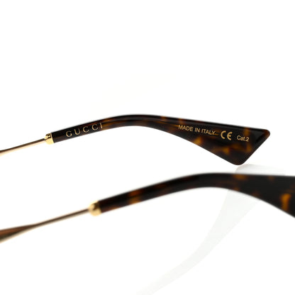 Gucci Metal Square Frame Sunglasses GG0817S Gold Grey 6 of 8