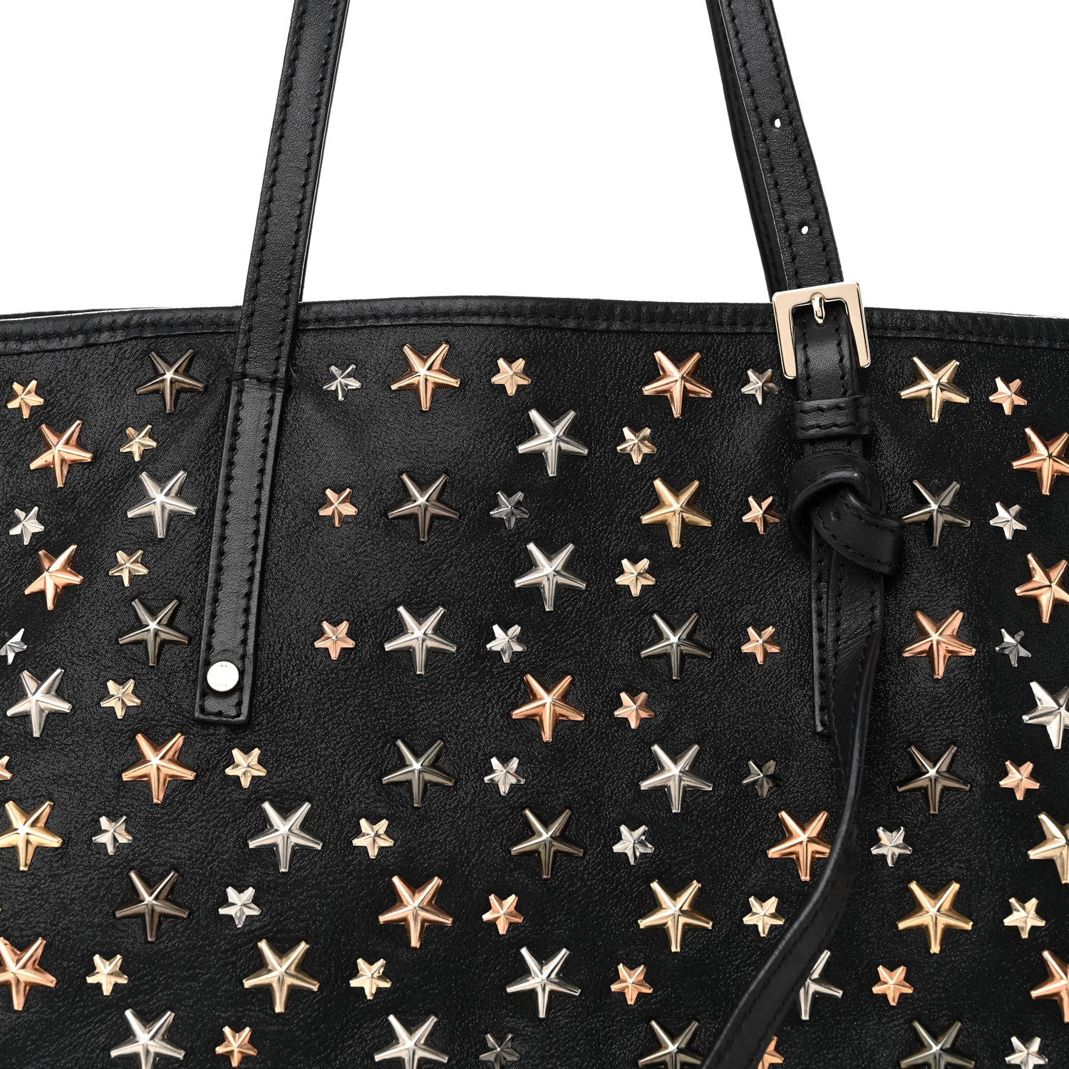 Jimmy Choo Calfskin Star Studded Tote Black 9 of 12