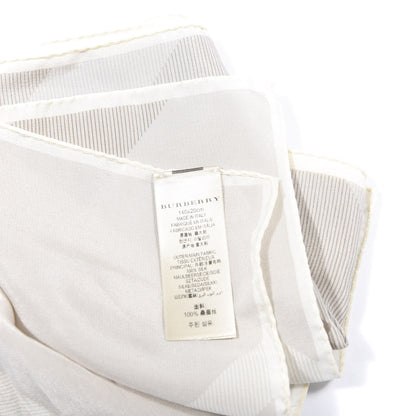 Burberry Silk Giant Check Scarf Beige 3 of 4