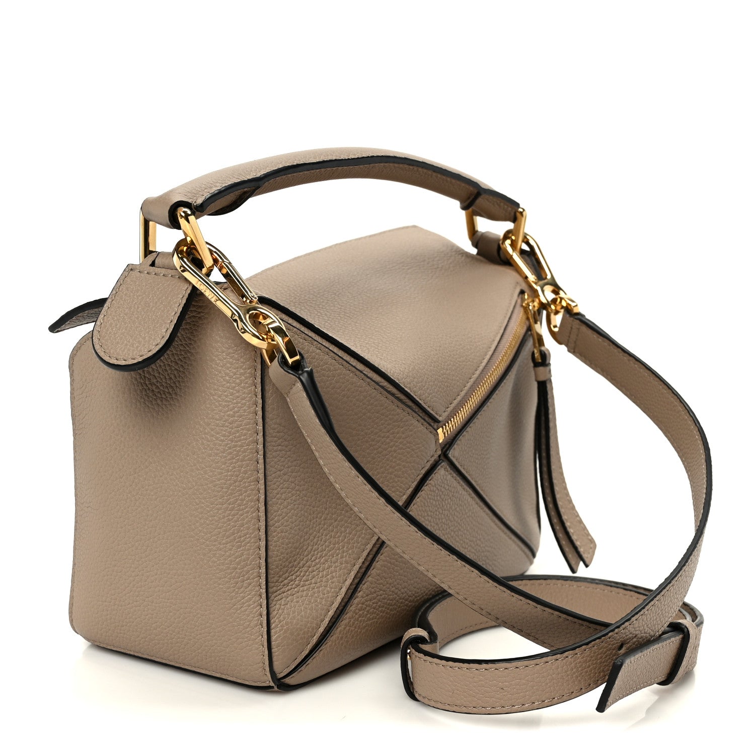 Loewe Grained Calfskin Small Puzzle Bag Sand 3 of 11