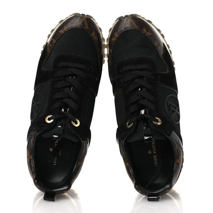 Louis Vuitton Suede Monogram Run Away Sneakers 36.5 Black 2 of 14