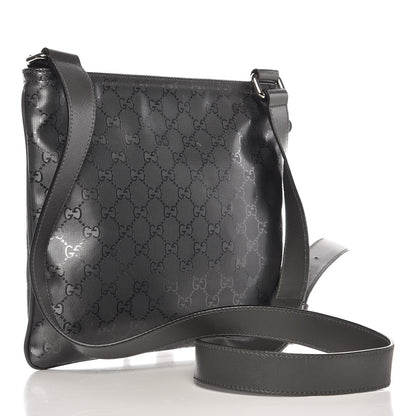 Gucci Imprime Monogram Small Flat Messenger Bag Platinum Grey 3 of 8