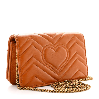 Gucci Calfskin Matelasse GG Marmont Mini Bag Cognac 3 of 9