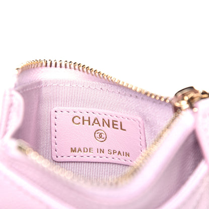 Chanel Caviar Quilted CC Zip Card Holder Light Pink 6 of 8