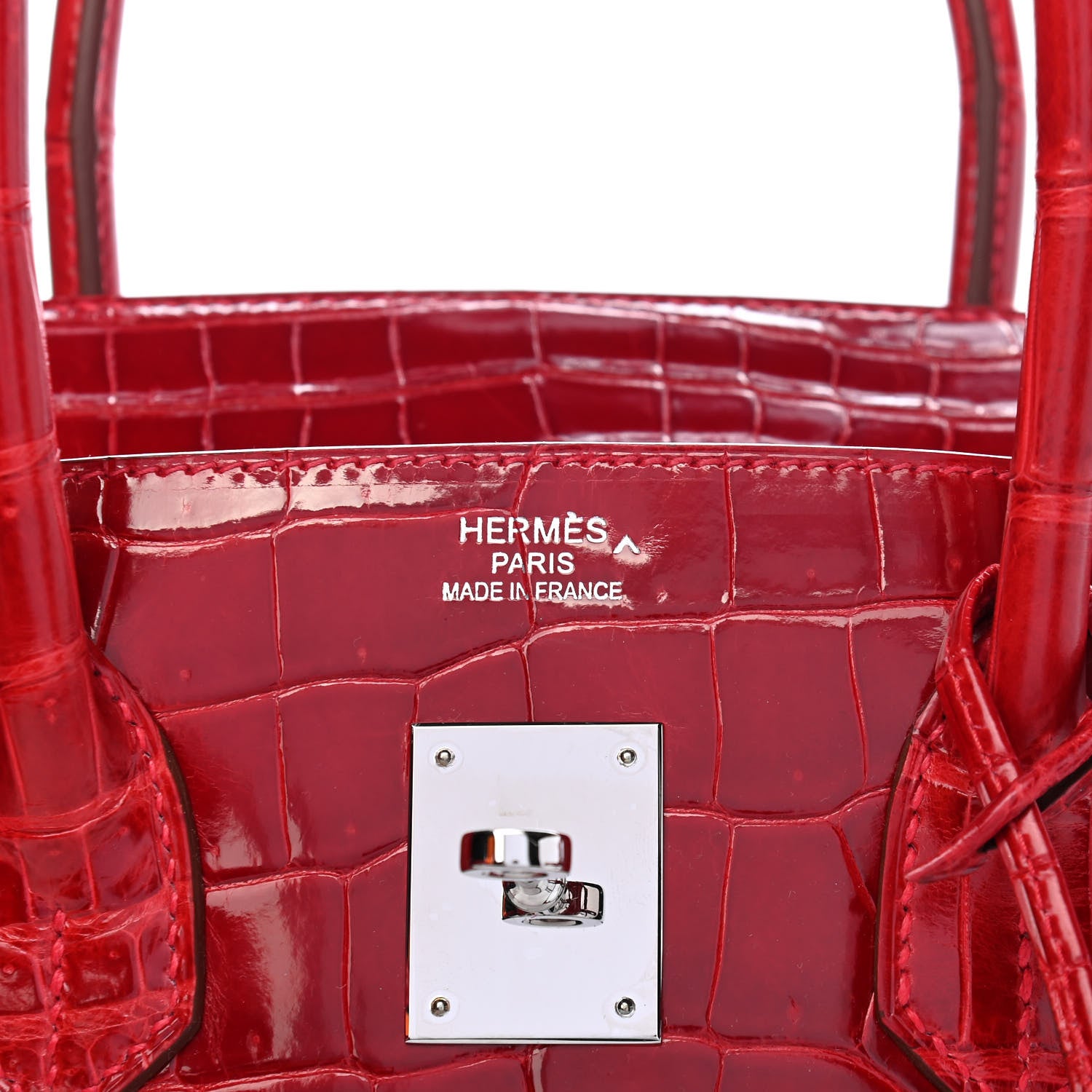 Hermes Shiny Porosus Crocodile Birkin 35 Braise 6 of 10