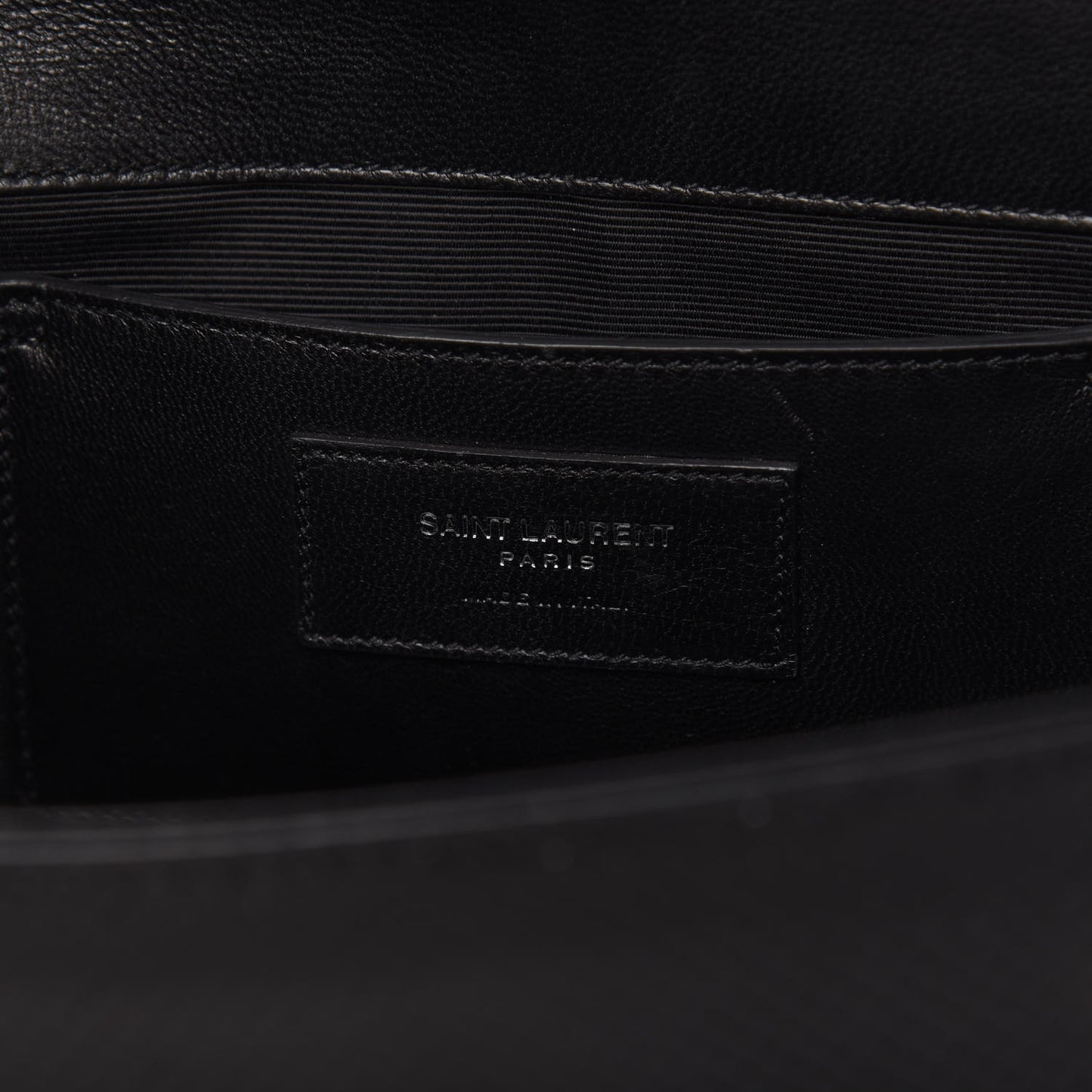 Calfskin Snakeskin Effect Medium Classic Monogram Kate Satchel Black