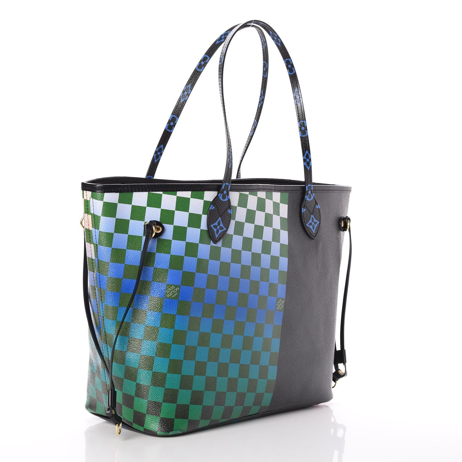 Louis Vuitton Damier Race Neverfull MM Noir Rouge 3 of 8