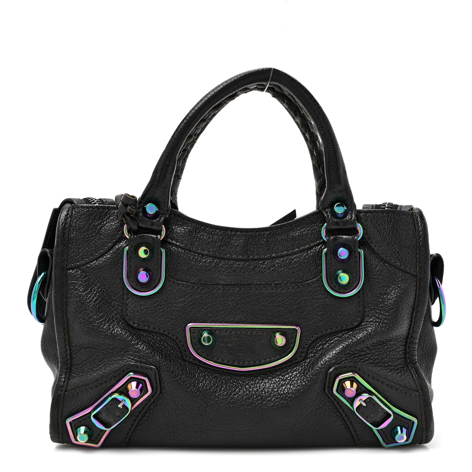 Balenciaga Chevre Gold Metallic Edge Hardware Mini City Black 1 of 13
