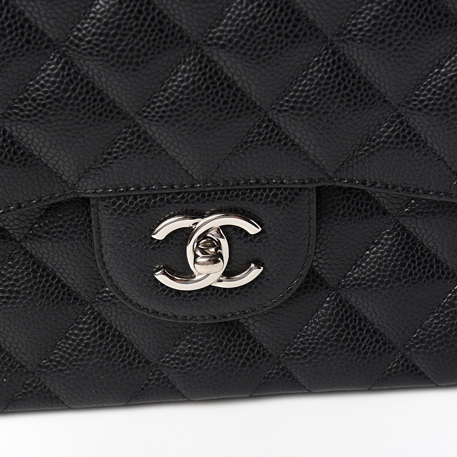Chanel Caviar Quilted Jumbo Double Flap Black 11 of 12