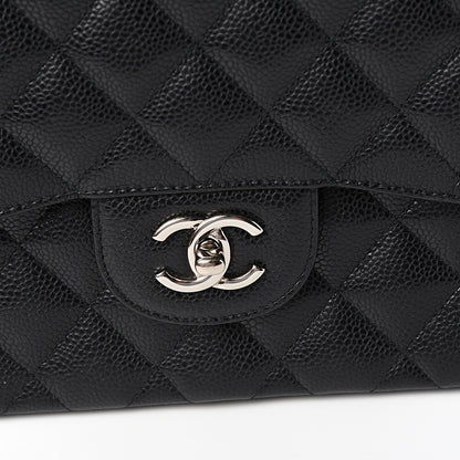 Chanel Caviar Quilted Jumbo Double Flap Black 11 of 12