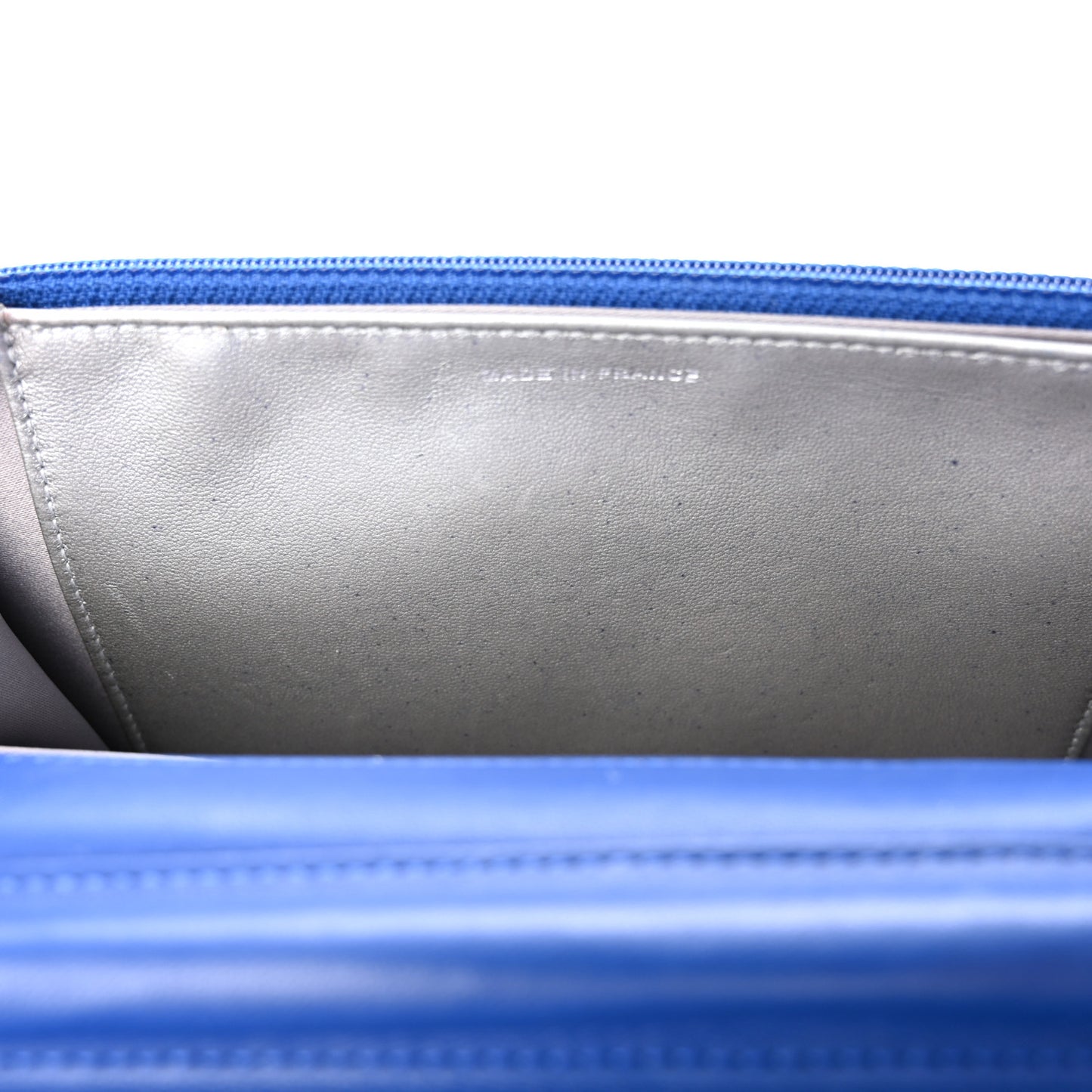 Lambskin Camellia Embossed Wallet on Chain WOC Blue