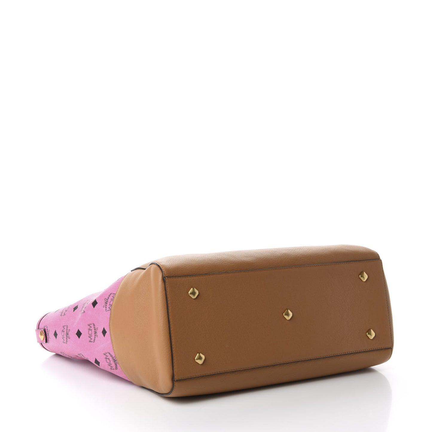 Visetos Calfskin Medium Anya Shopper Tote Pink Cognac
