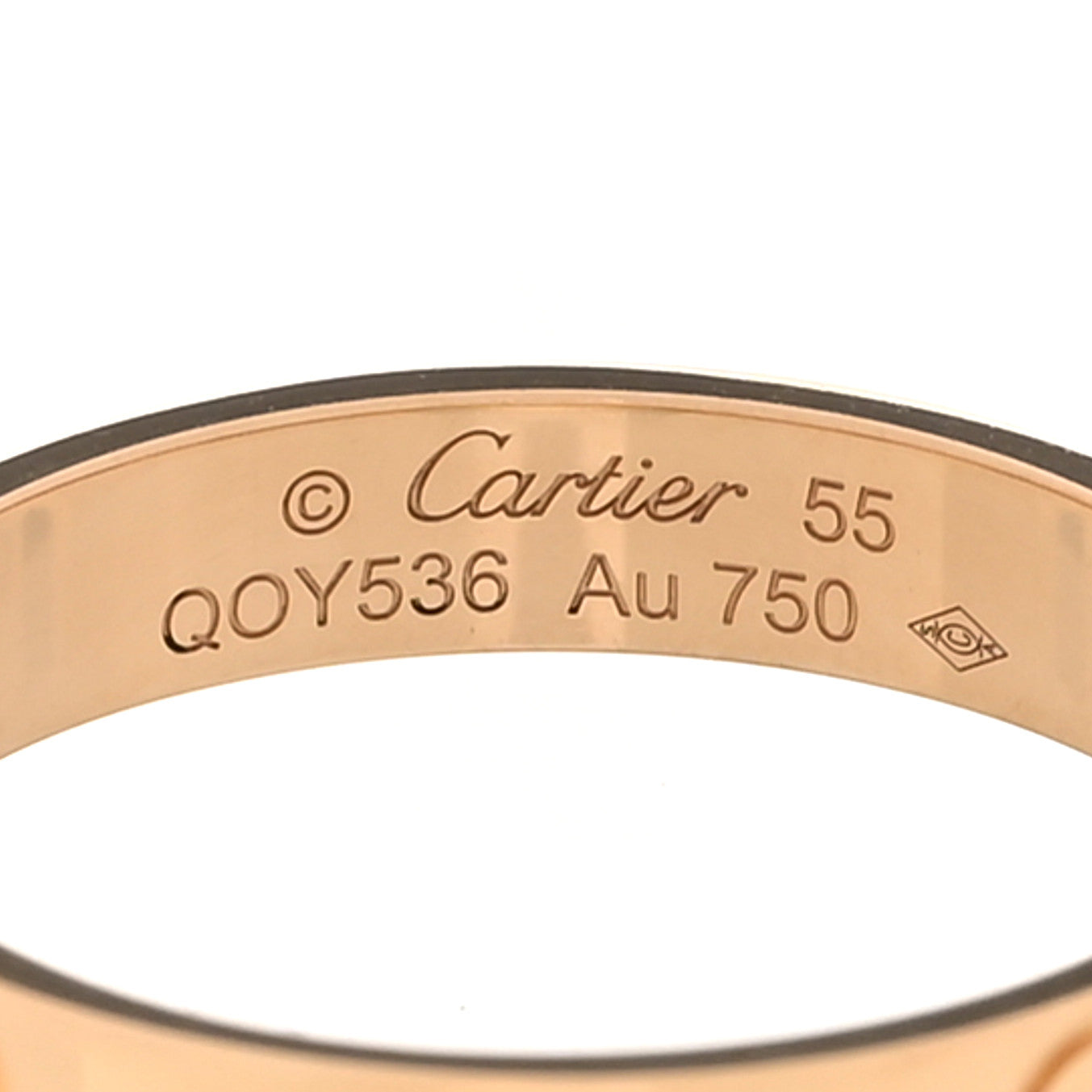 Cartier 18K Yellow Gold 3.5mm LOVE Wedding Band Ring 55 7.25 4 of 5