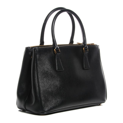 Prada Saffiano Lux Small Double Zip Tote Nero Black 3 of 10