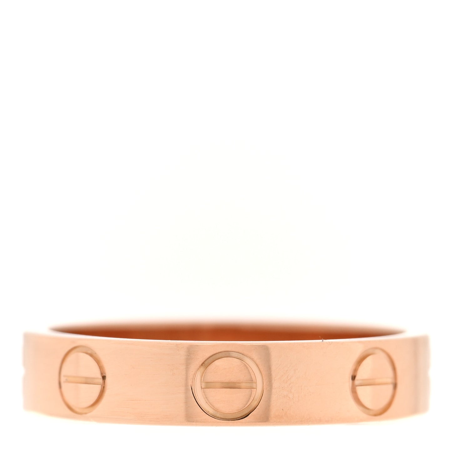 18K Pink Gold 3.5mm LOVE Wedding Band Ring 48 4.5