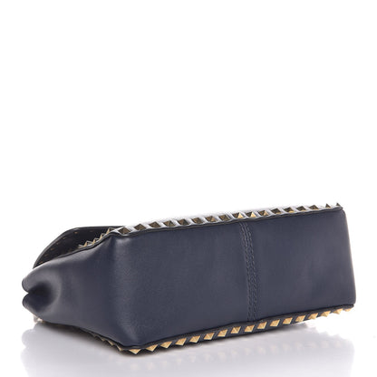 Valentino Garavani Vitello Rockstud Chain Strap Shoulder Bag Marine 4 of 7