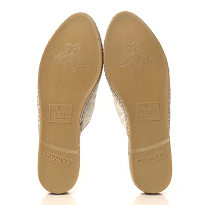Gucci Nappa Matelasse GG Marmont Espadrille Slippers 39 Great White 5 of 8