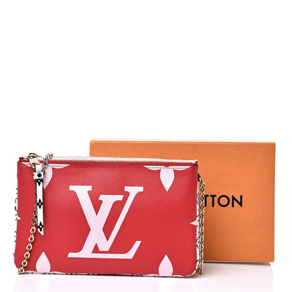 Louis Vuitton Monogram Giant Double Zip Pochette Rouge 10 of 10