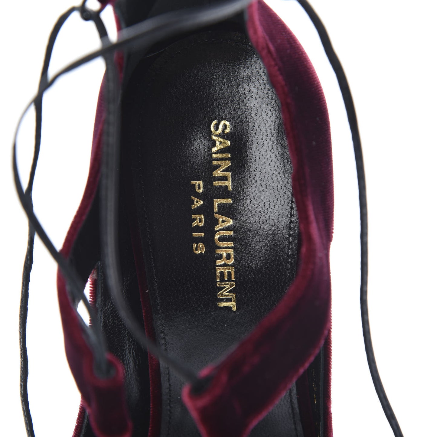 Velluto Master Lace Up Tribute 105 Platform Sandals 38 Burgundy