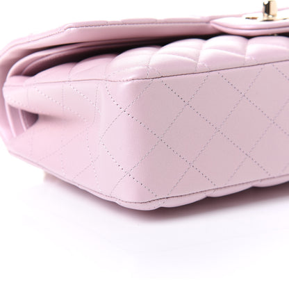 Chanel Iridescent Calfskin Quilted Medium Double Flap Light Pink 9 of 11